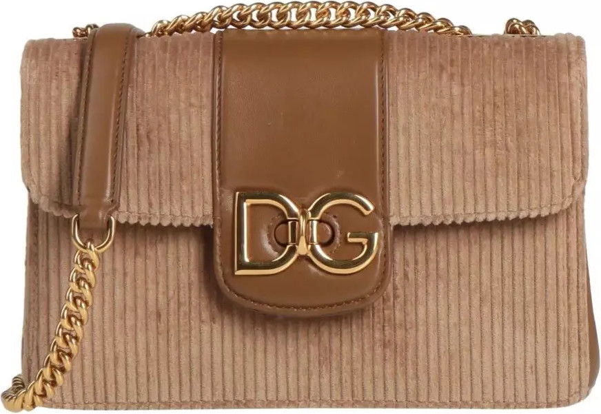 Dolce & Gabbana Elegent Corduroy Yagona Charm Ayol sumkasi