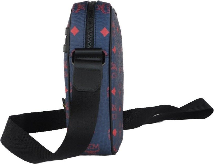 Crossbody Bag MCM Pebbled Leather Visetos Diamond Logo