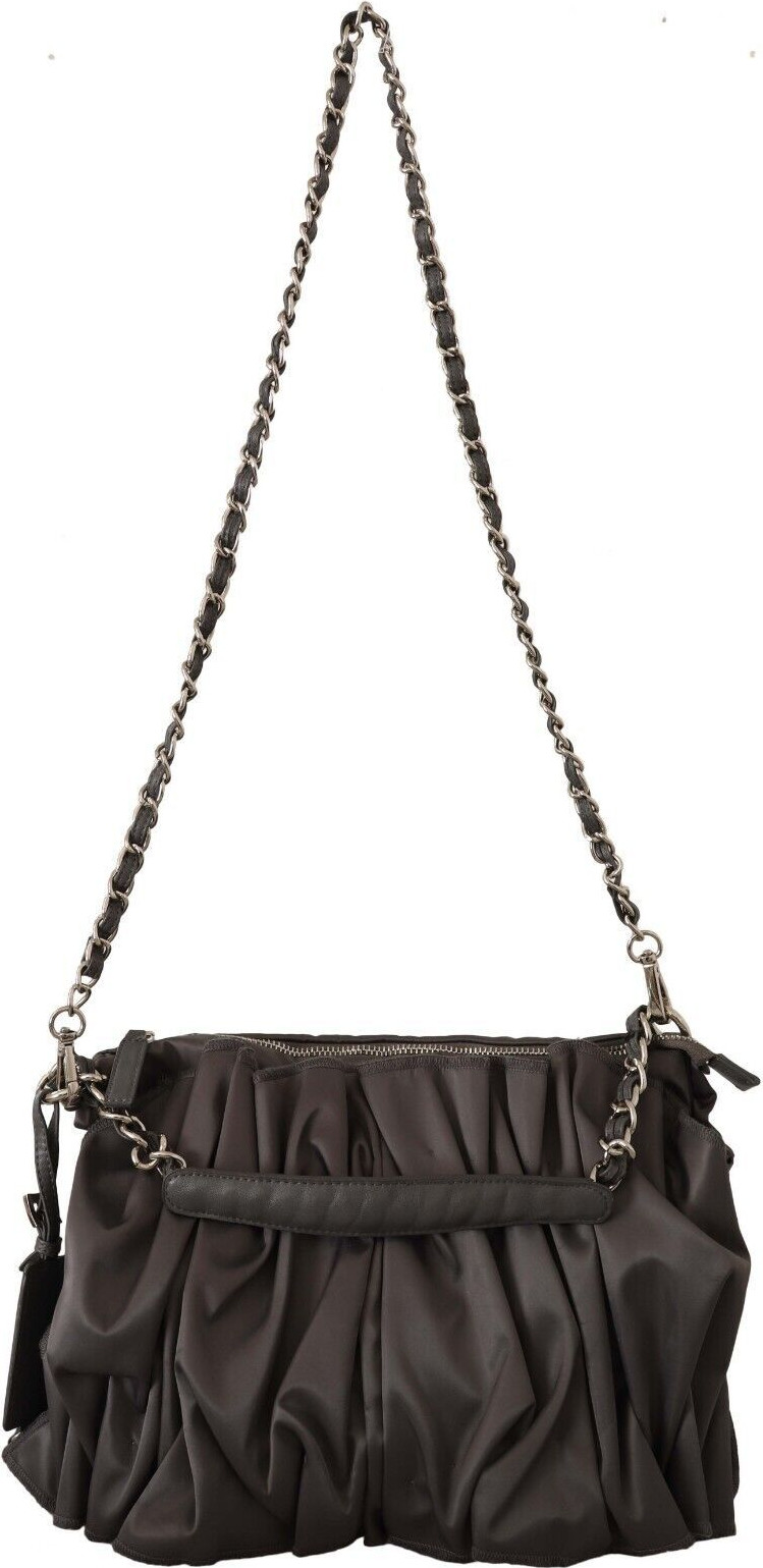Crossbody sumkasi Ermanno Scervino Qora Charm Qayta Ishlangan