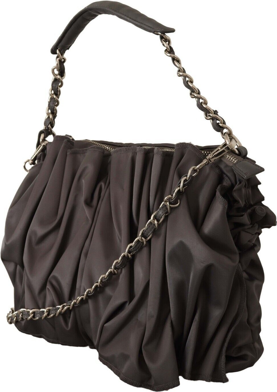 Crossbody sumkasi Ermanno Scervino Qora Charm Qayta Ishlangan