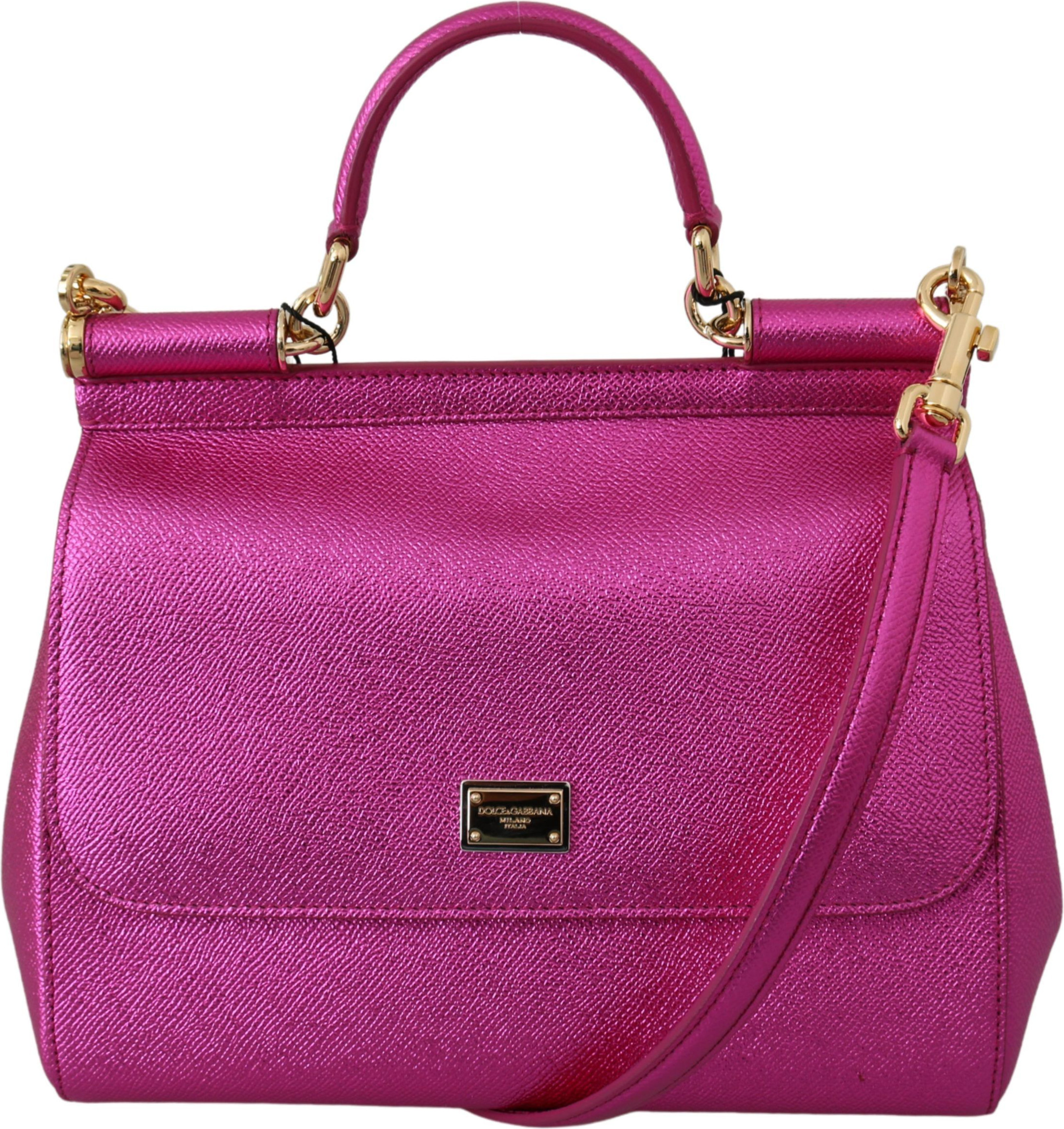 Shoulder Bag Dolce & Gabbana Elegant Pink Sicily