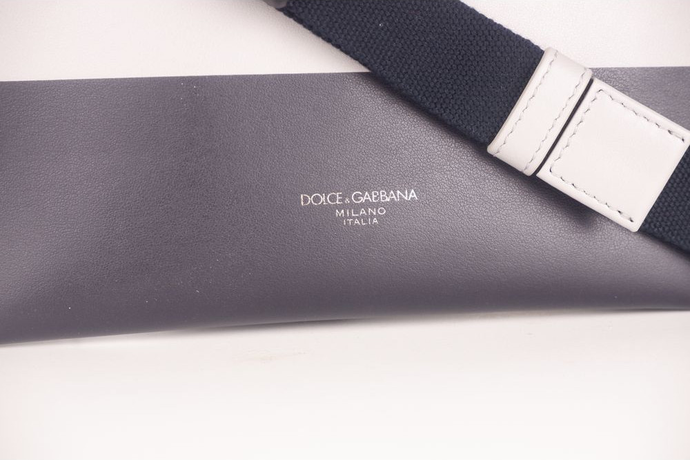 Purse Dolce & Gabbana Italian Leather Clip-On Purse in Gray