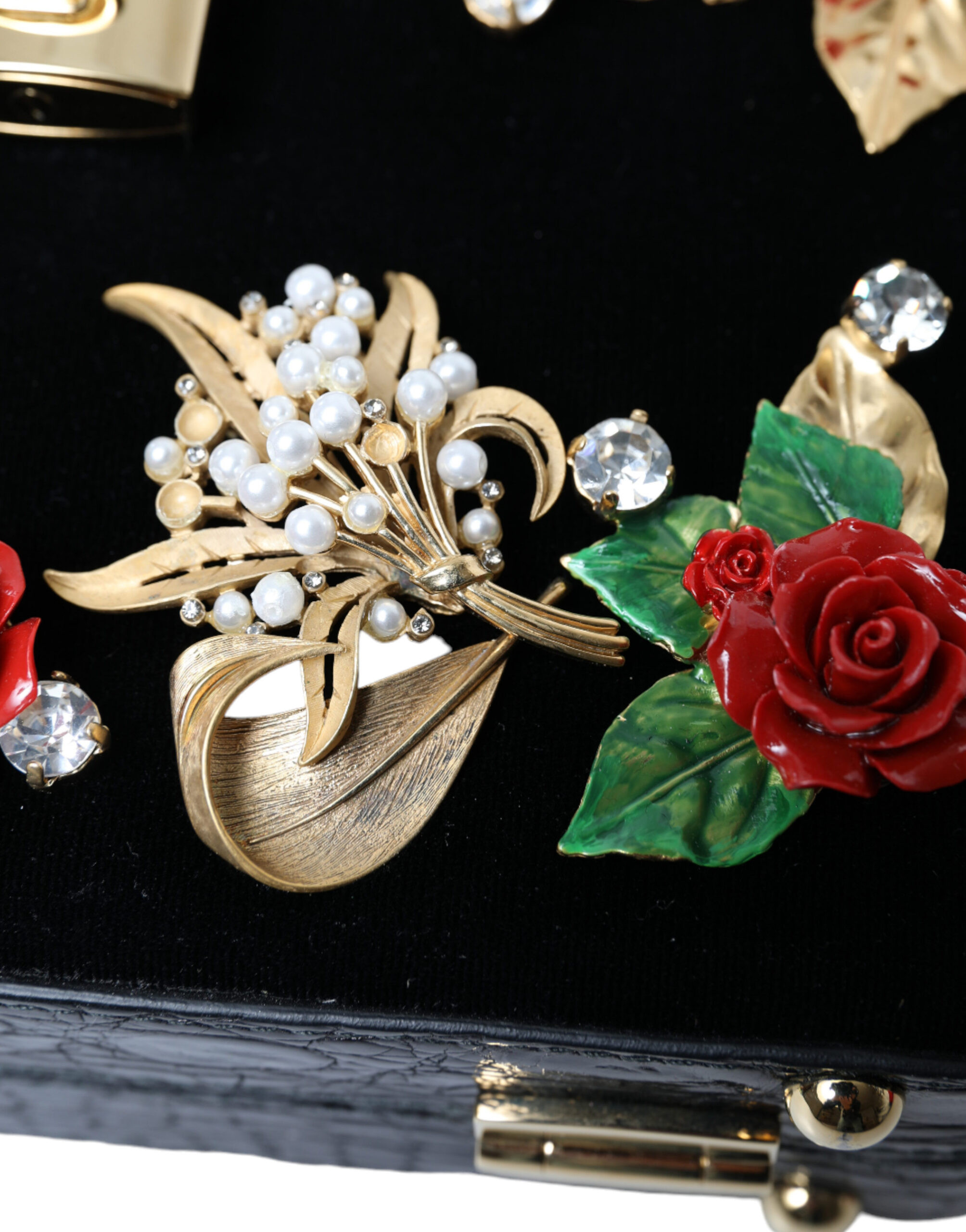 Клатч Dolce & Gabbana Элегантный Черный Бархатный Сумочка-Клатч