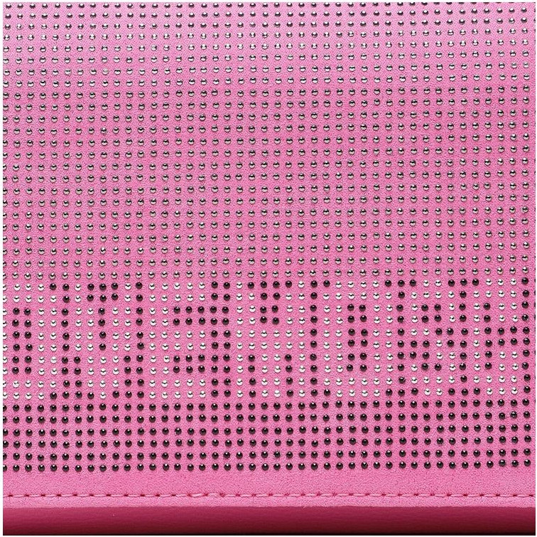LOVE MOSCHINO Chic Pink Rhinestone-Studded Yorug'i sumkasi