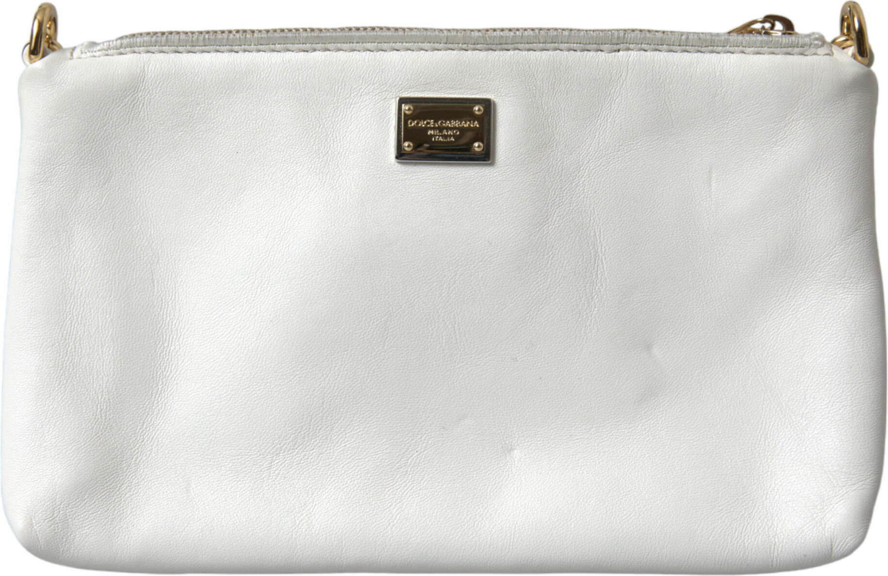 Clutch Dolce & Gabbana Embroidered Floral Leather Clutch with Chain Strap