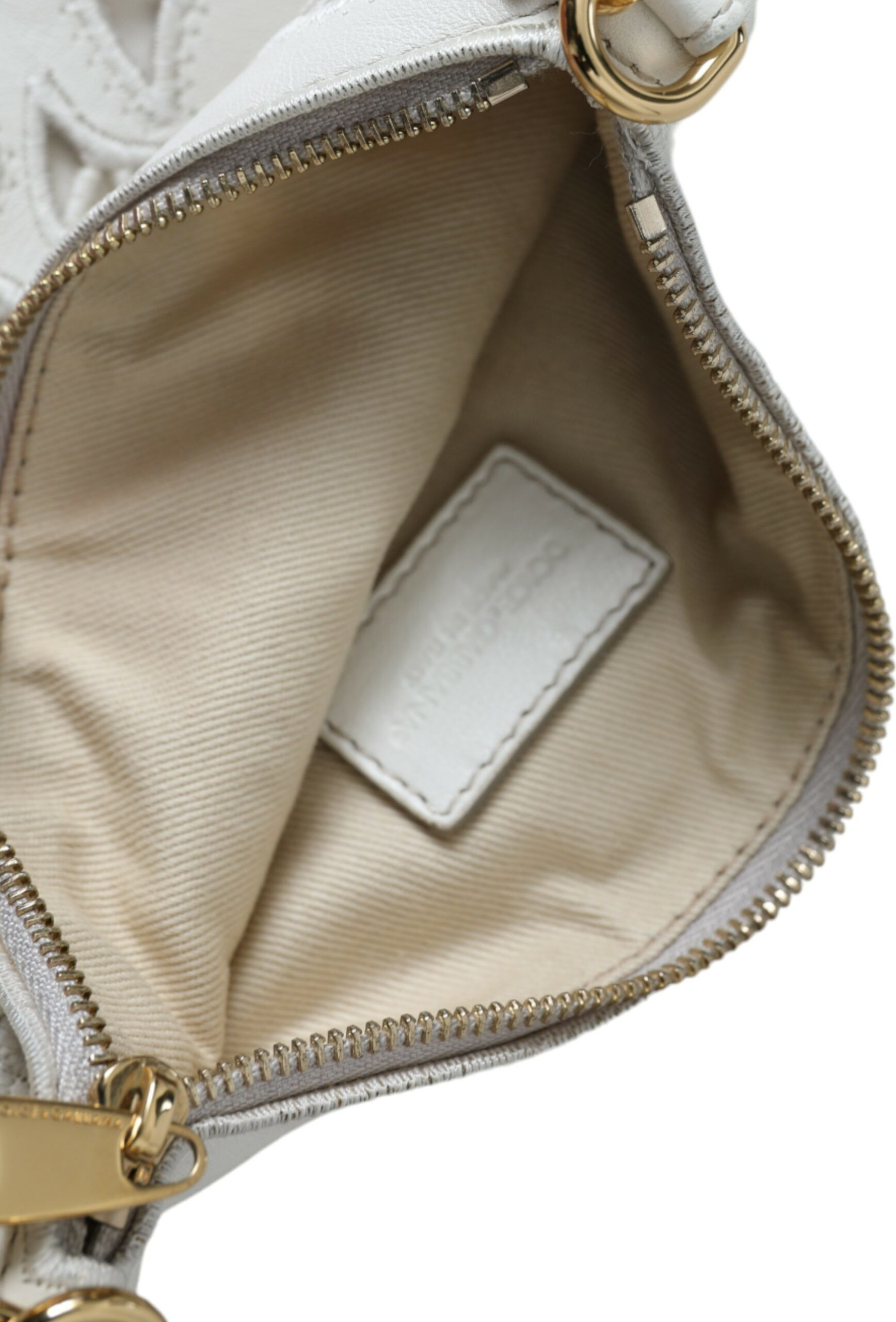 Clutch Dolce & Gabbana Embroidered Floral Leather Clutch with Chain Strap