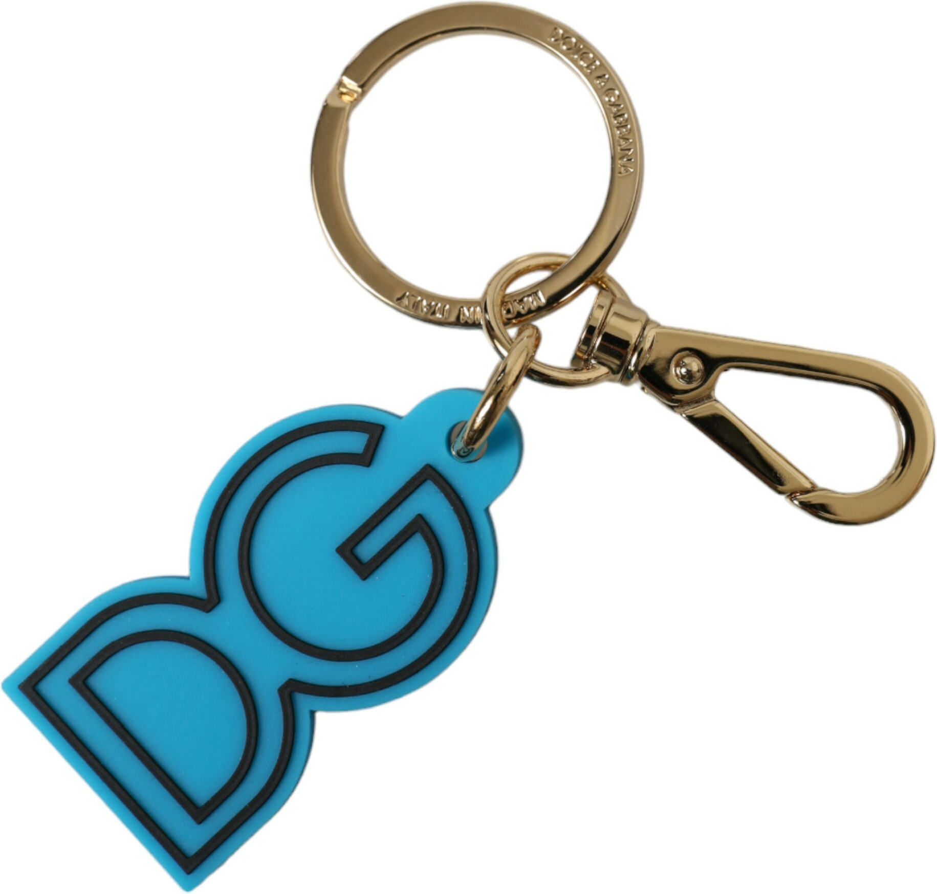 Astarsh Dolce & Gabbana Moviy Zamsha Oltin Metall DG Logotipi Qulf Tutqich Kalitlik