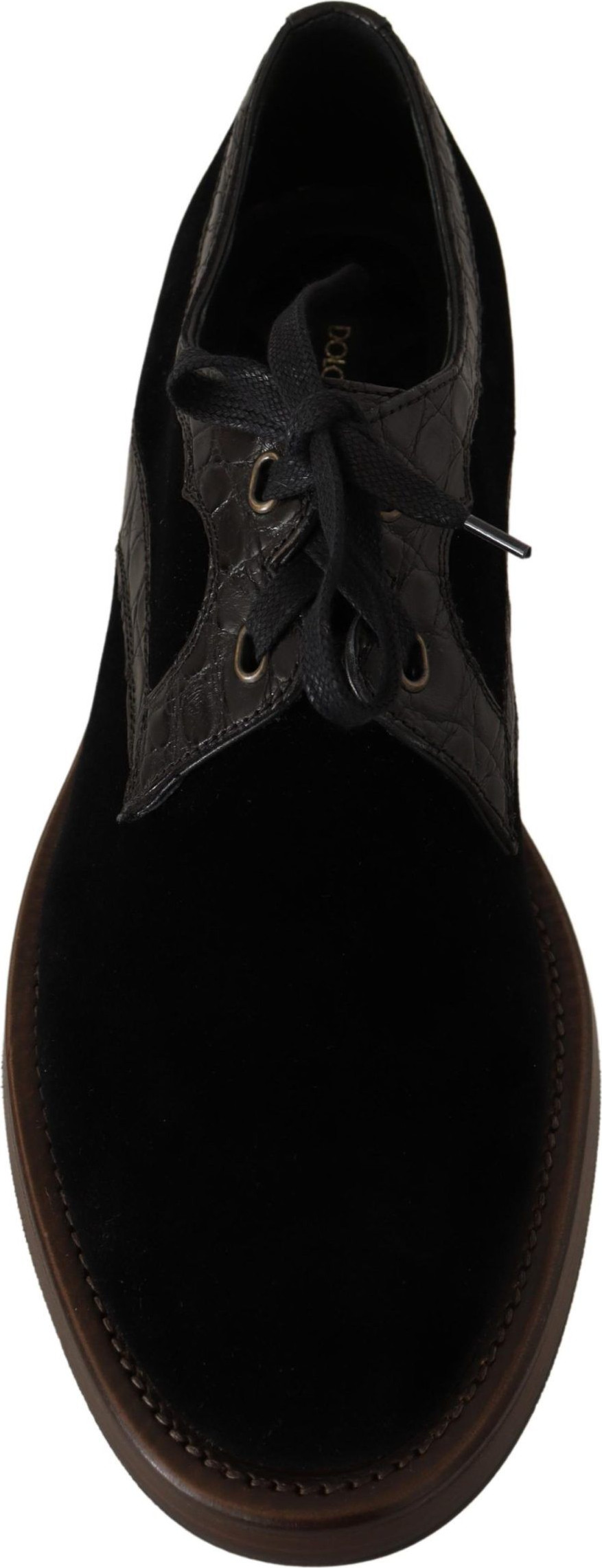 Shoes Dolce & Gabbana Black Velvet Exotic Leather