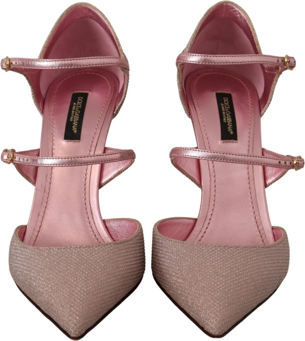 Pink Glittered Strappy Sandals Dolce & Gabbana Heels sandals