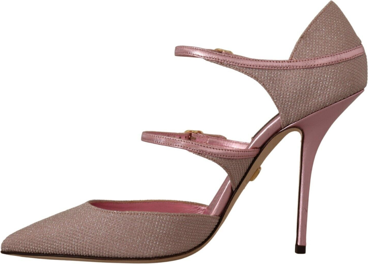 Pink Glittered Strappy Sandals Dolce & Gabbana Heels sandals
