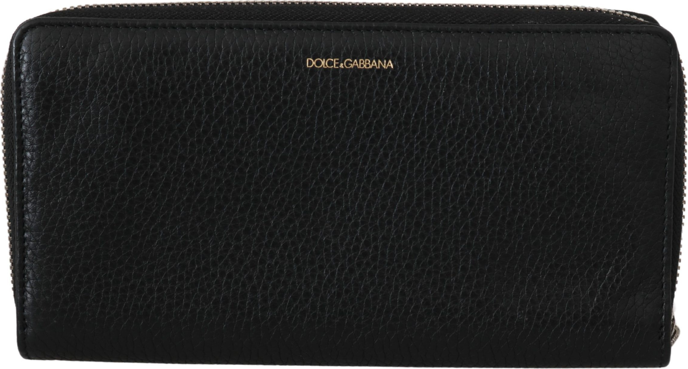 Кошелек Dolce & Gabbana Элегантный черный кожаный кошелек на молнии Continental