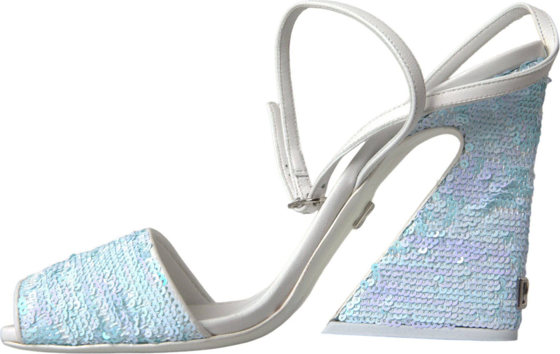 Shoes Dolce & Gabbana Light Blue Sequin Ankle Strap Sandals