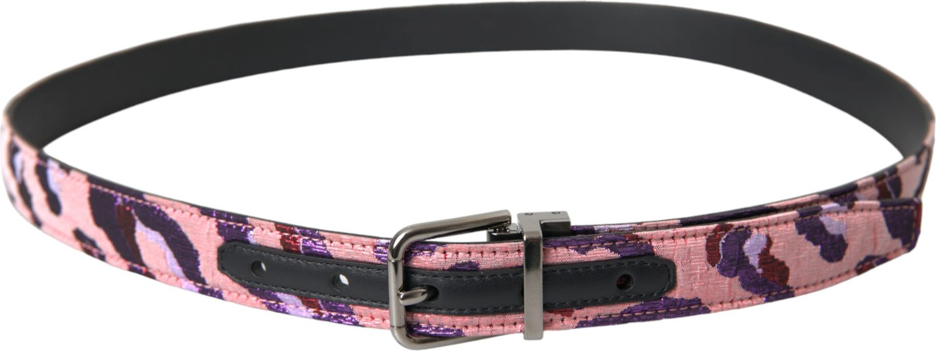Kamarlightblue Dolce & Gabbana Multicolor Jacquard Deri Metallicheskaya Buklya Kamar