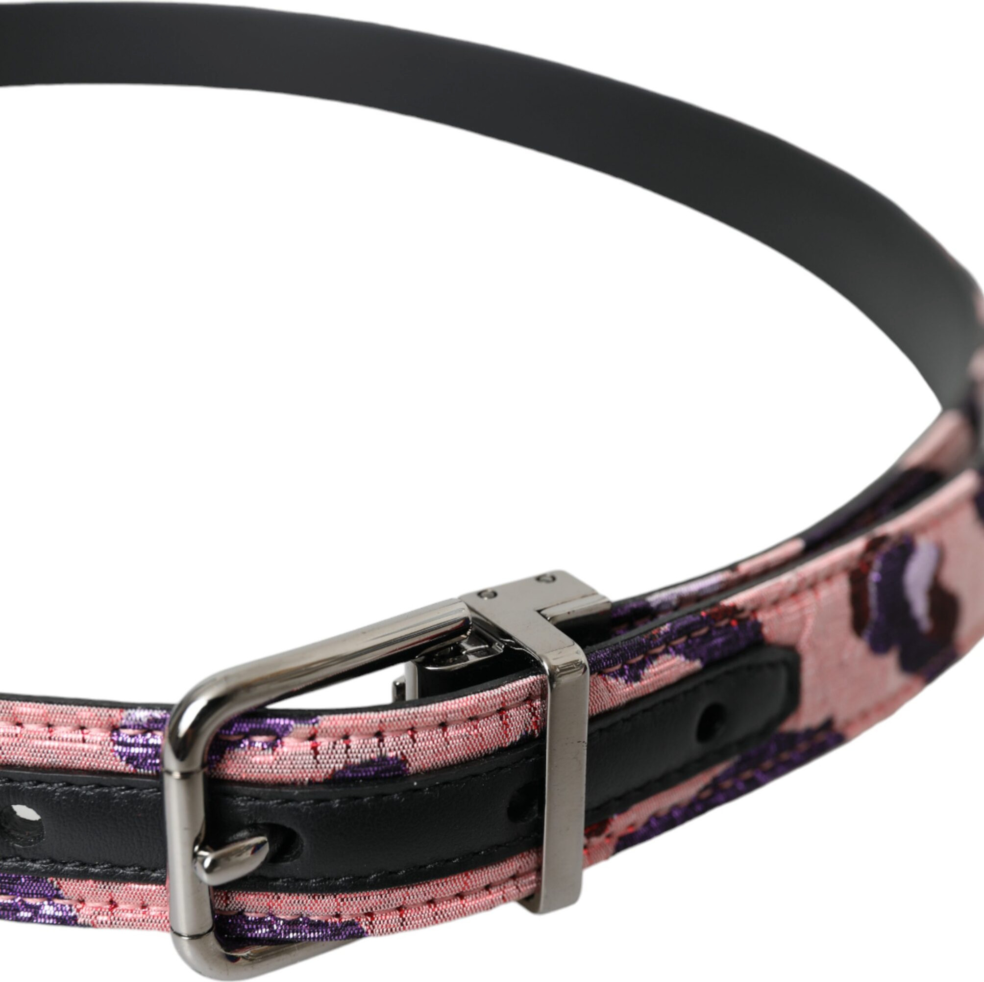 Kamarlightblue Dolce & Gabbana Multicolor Jacquard Deri Metallicheskaya Buklya Kamar