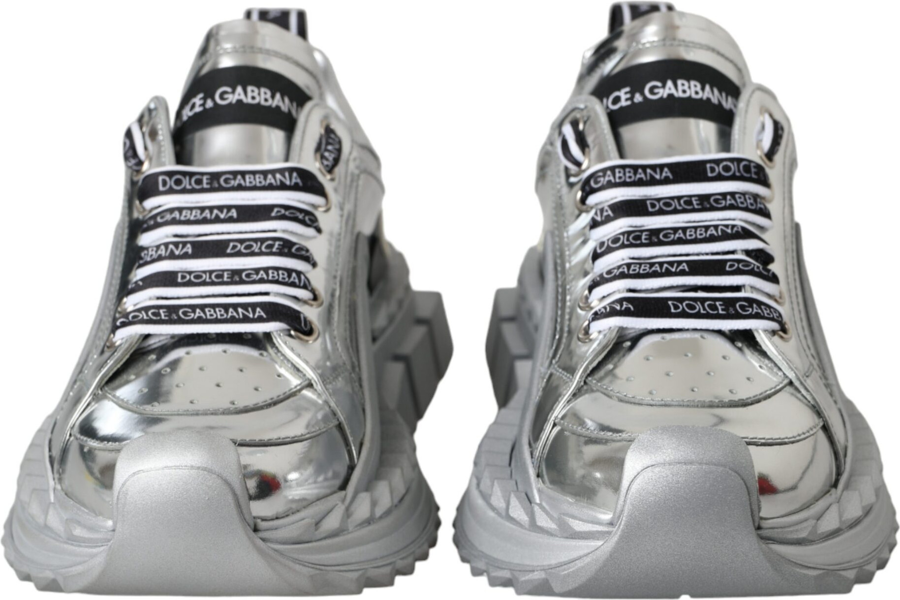 Кроссовки Dolce & Gabbana Silver Leather Super Queen