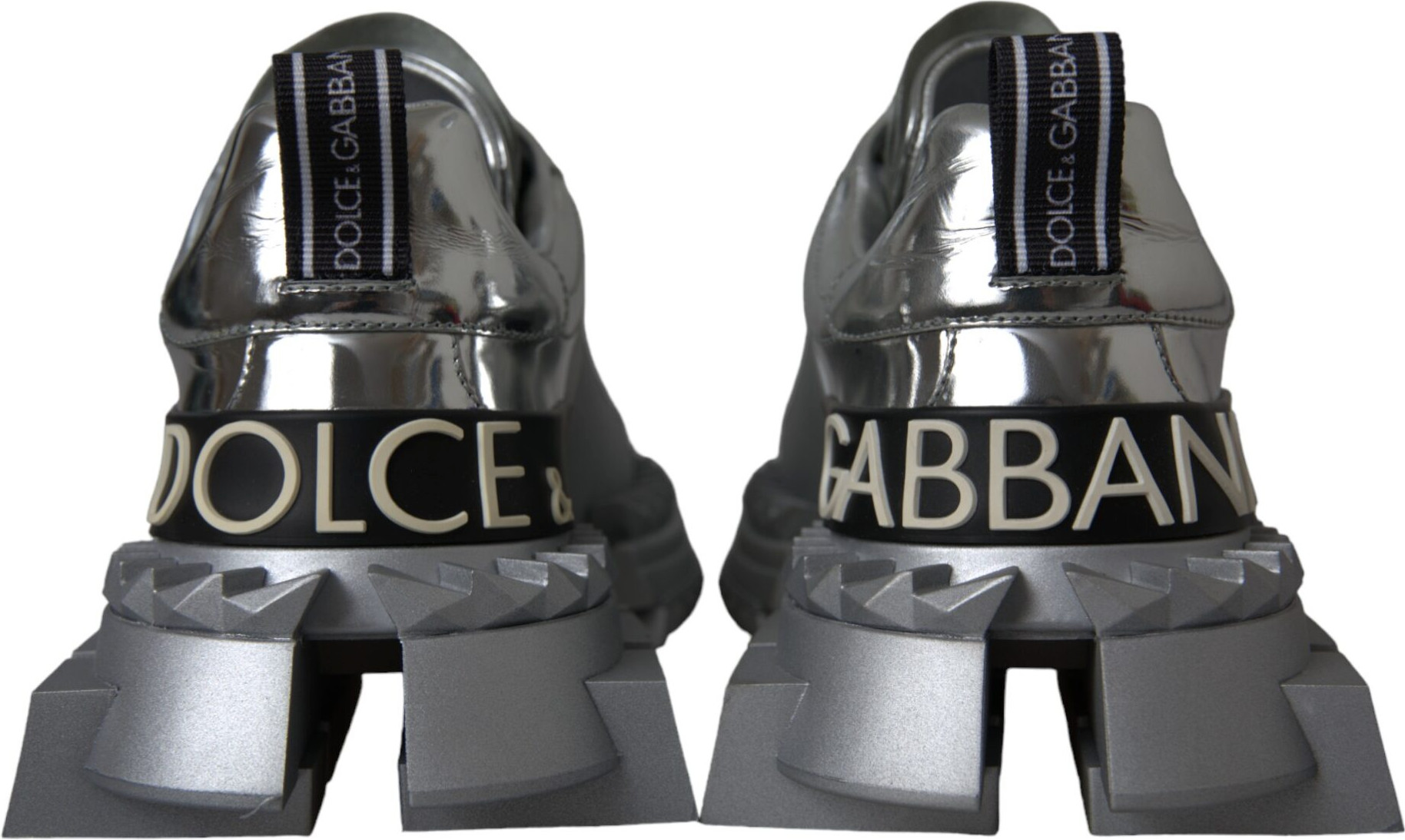 Кроссовки Dolce & Gabbana Silver Leather Super Queen