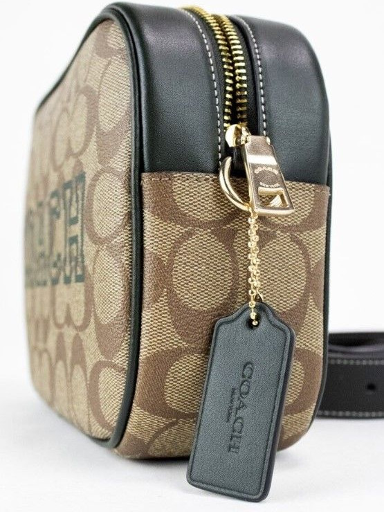 Crossbody Bag Coach Jamie Medium Varsity Signature Amazon Green Camera