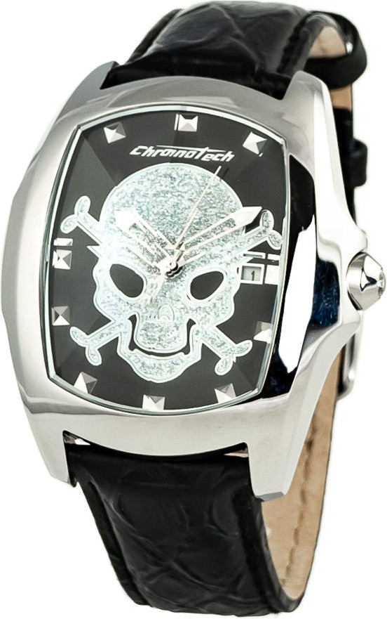 Watch Chronotech Black Leather Watch