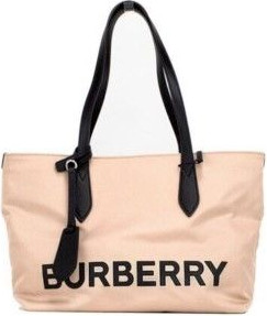 Burberry logotipli kichik tote sumkasi