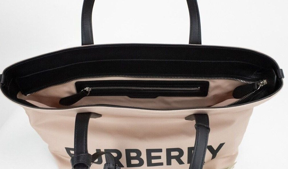 Burberry logotipli kichik tote sumkasi
