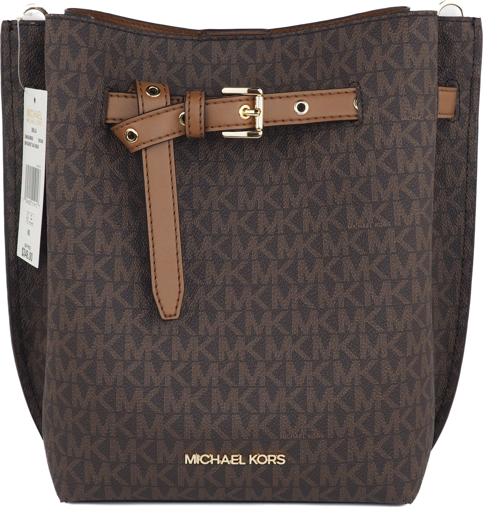 Сумка-мессенджер Michael Kors Emilia Small Signature PVC Bag-Bucket