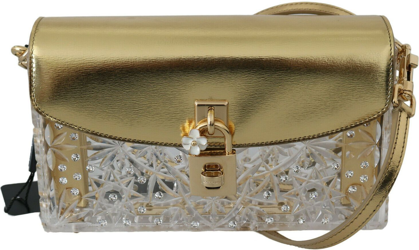 Quti sumka Dolce & Gabbana Ajoyib Oltin Kristall Dekoratsiyali
