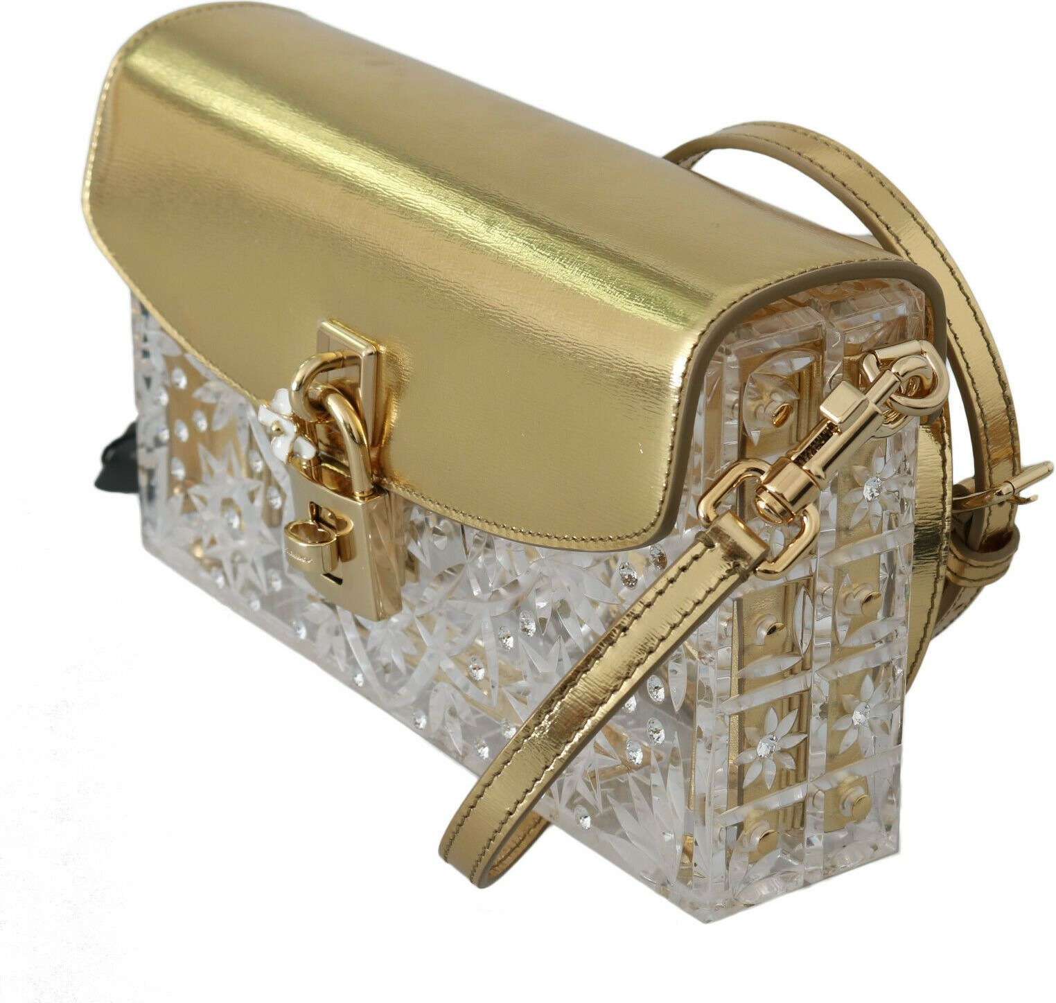 Quti sumka Dolce & Gabbana Ajoyib Oltin Kristall Dekoratsiyali