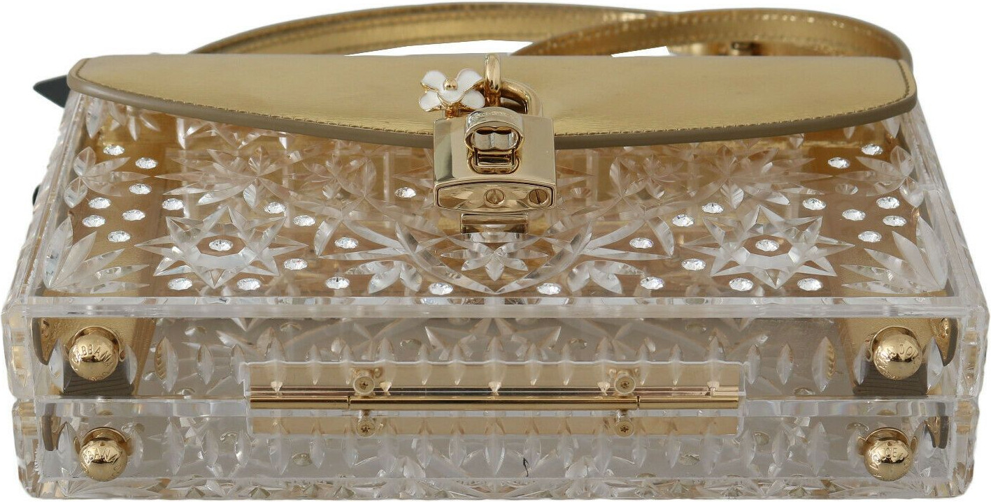 Quti sumka Dolce & Gabbana Ajoyib Oltin Kristall Dekoratsiyali
