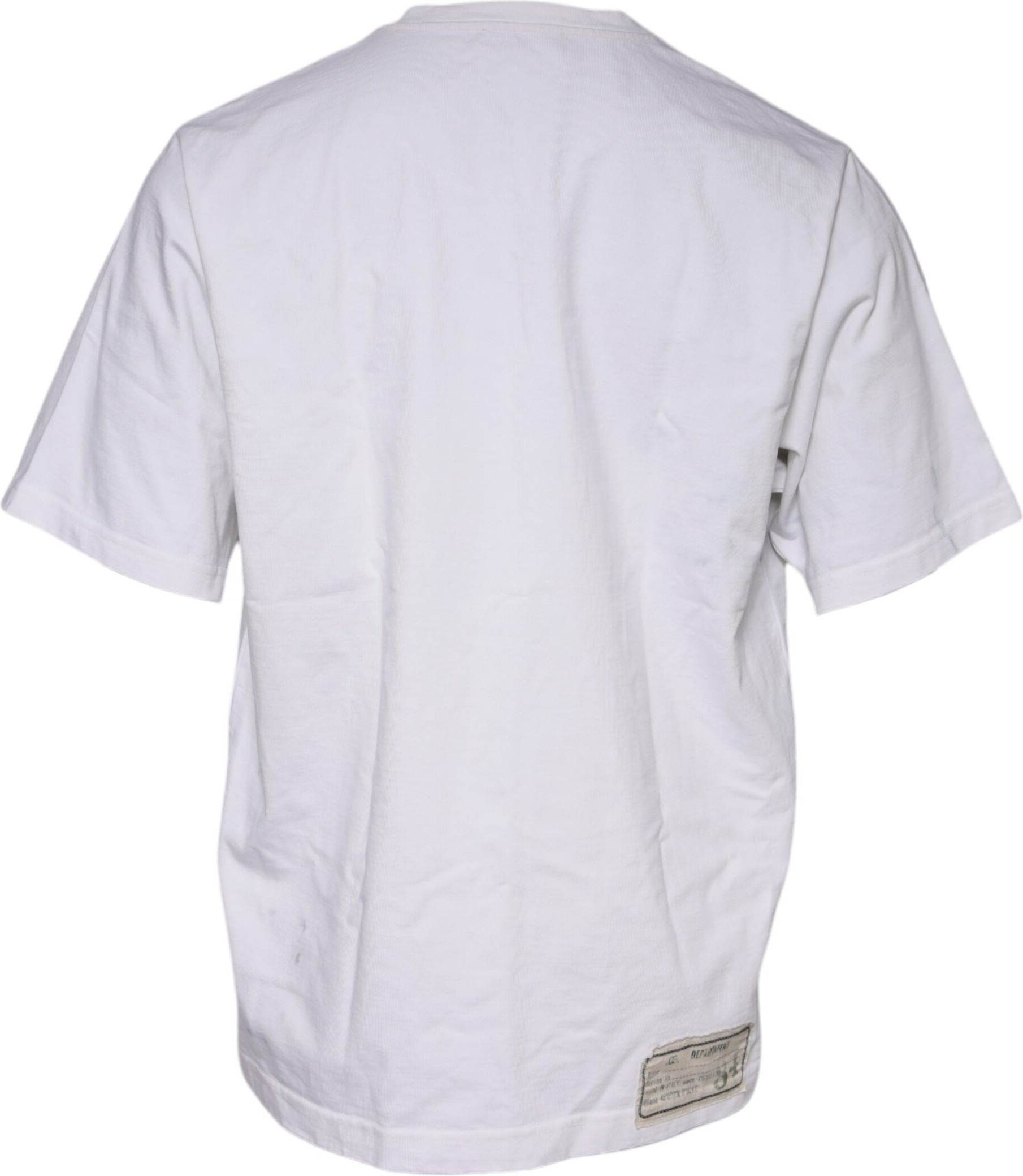 White Love & Peace Cotton Round Neck T-shirt Dolce & Gabbana