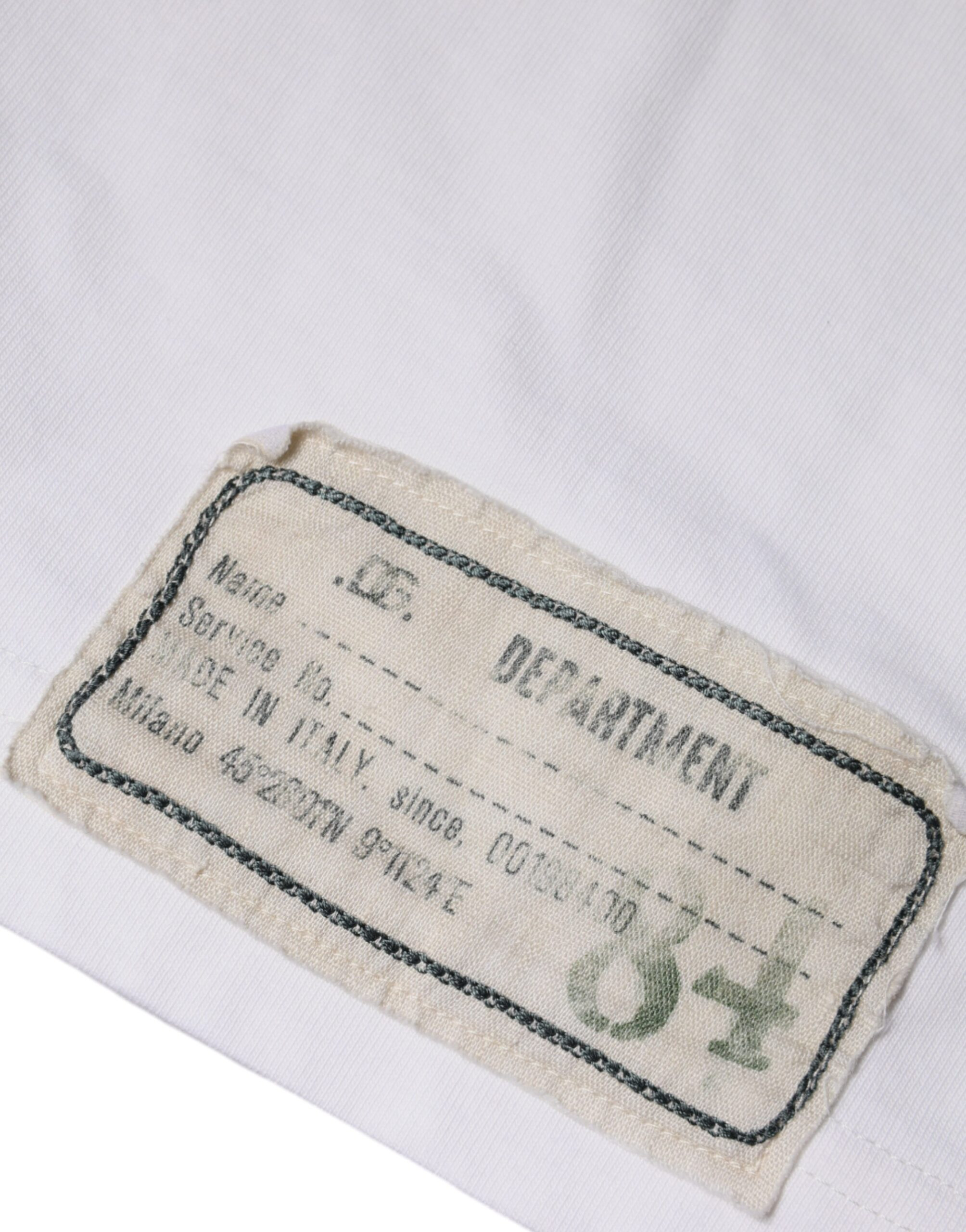 White Love & Peace Cotton Round Neck T-shirt Dolce & Gabbana
