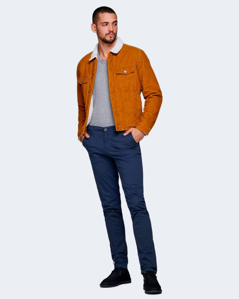 Синие хлопковые зауженные брюки от Jack & Jones