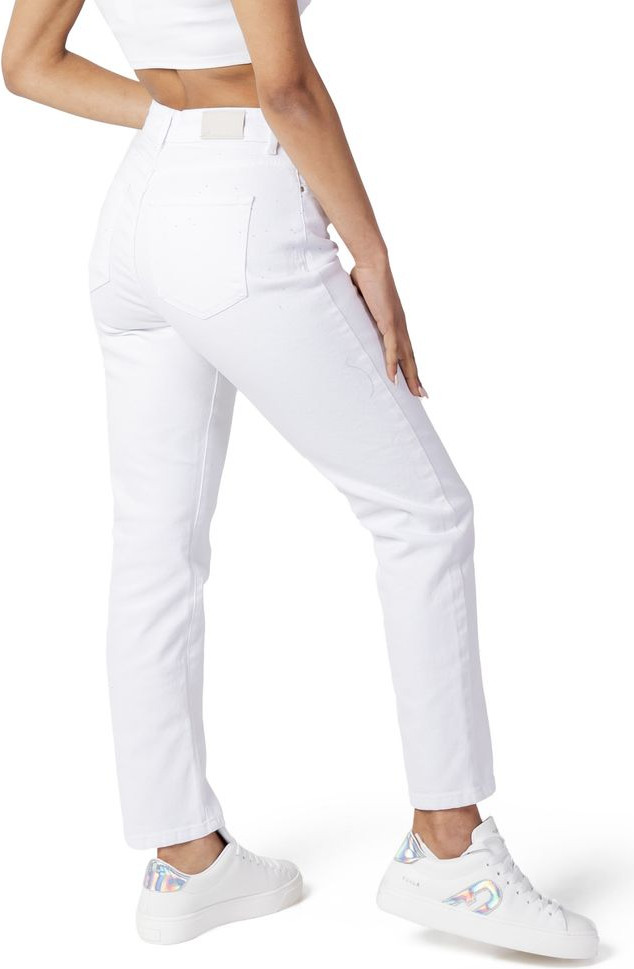 White Cotton Mom Jeans