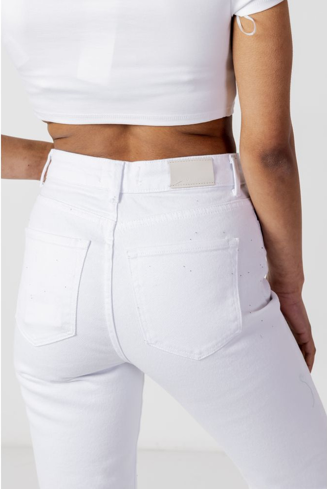 White Cotton Mom Jeans