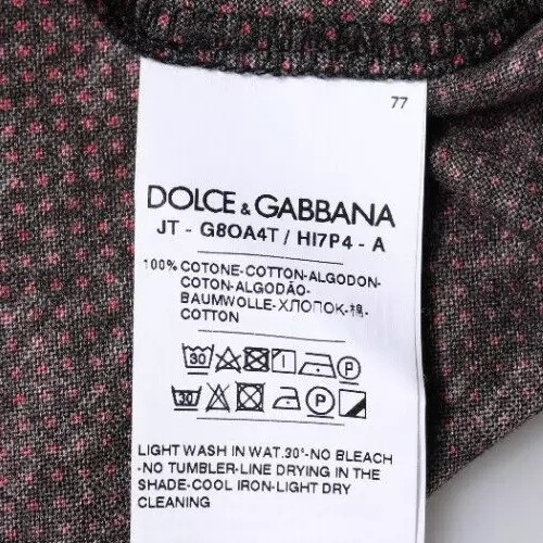 Футболка с коротким рукавом Красный Леопард Хлопок Dolce & Gabbana
