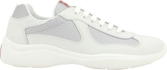 White Calf Leather Bos Taurus Low Top Sneakers