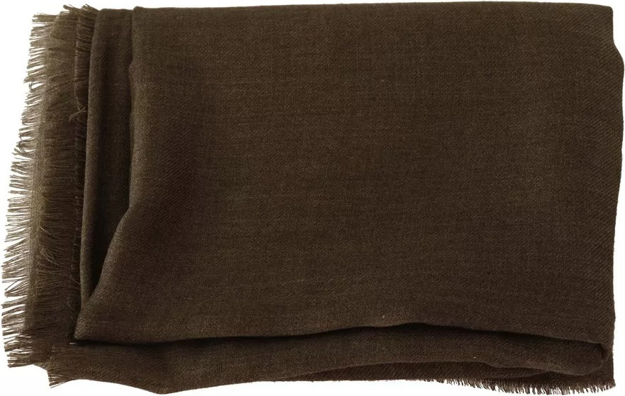 Scarf Dolce & Gabbana Green Striped Cashmere Wrap Fringes