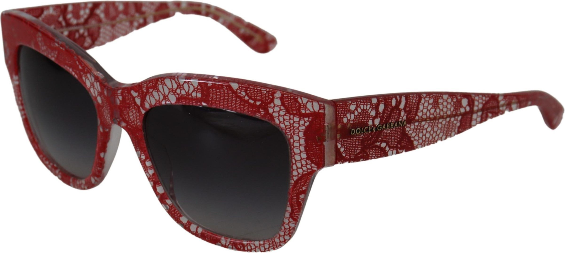 Солнцезащитные очки Dolce & Gabbana Красное кружево Ацетат Прямоугольная форма