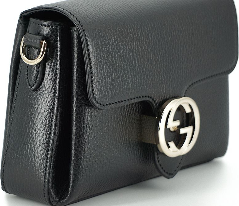 Сумка на плечо Gucci Элегантная Черная Кожа Теленка