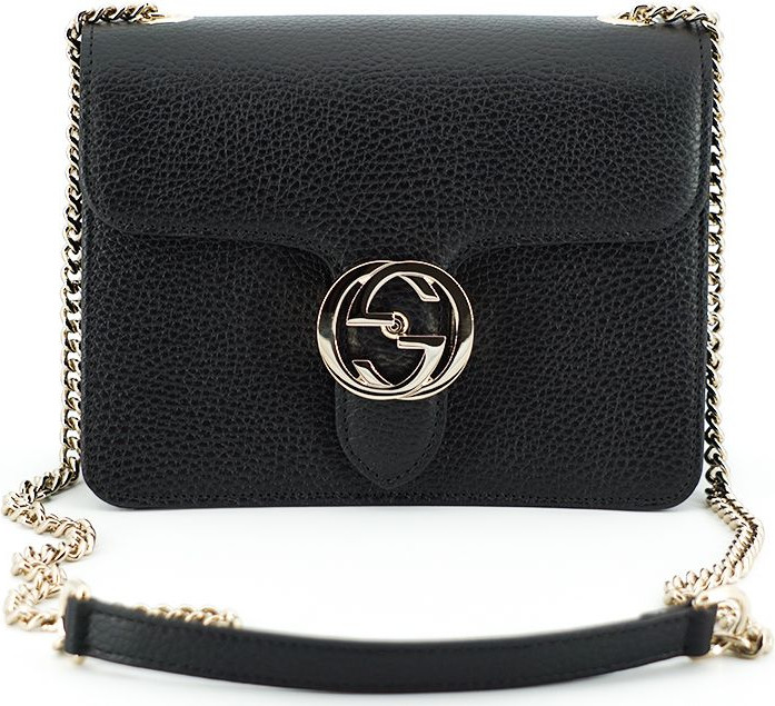Сумка через плечо Gucci Элегантная Черная Кожа