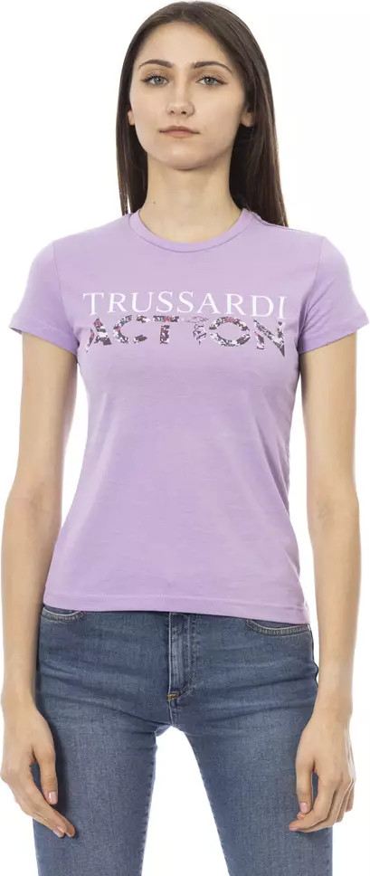 Purple Cotton Women T-Shirt Trussardi
