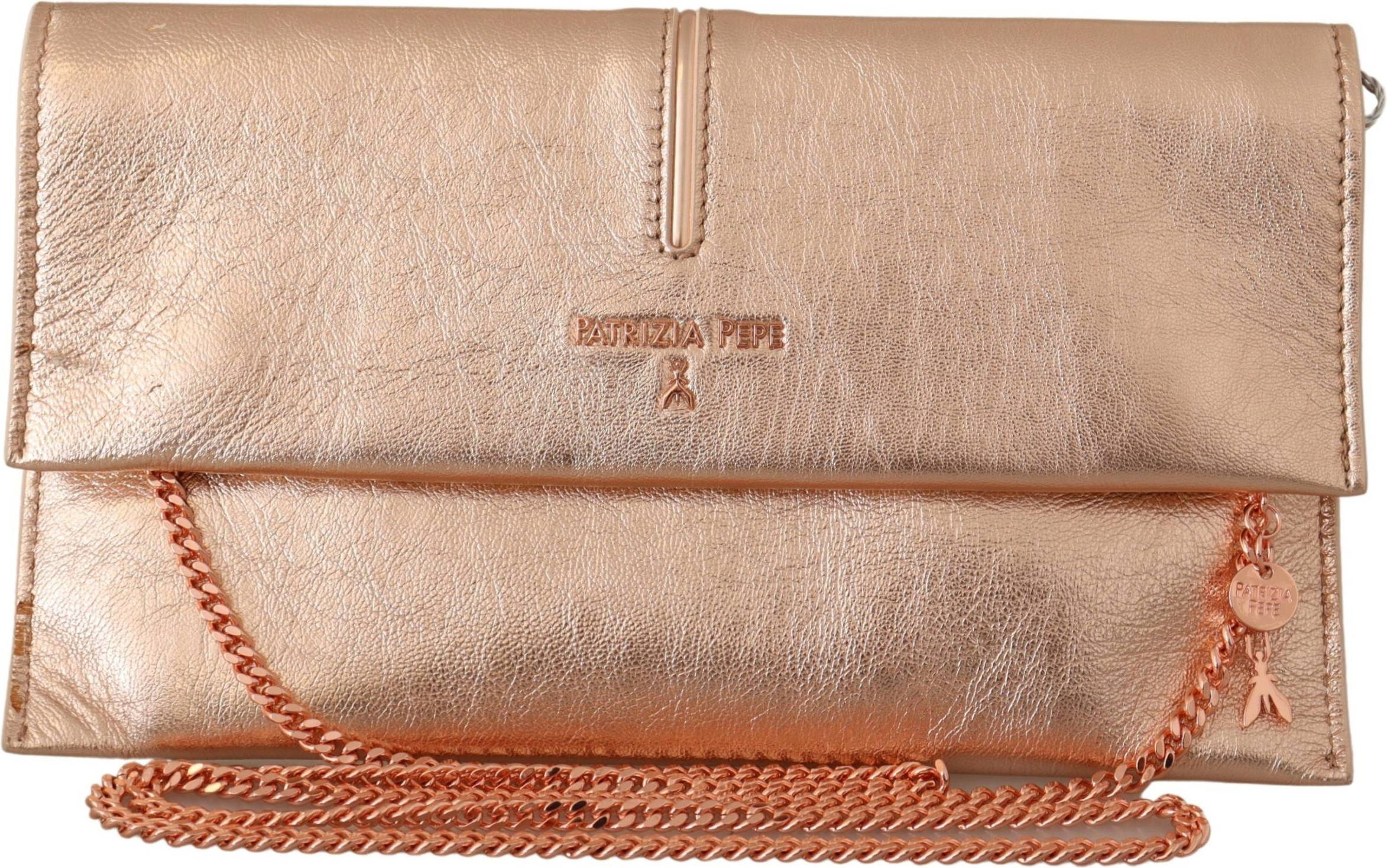 Shoulder Bag Patrizia Pepe Elegant Rose Gold Leather
