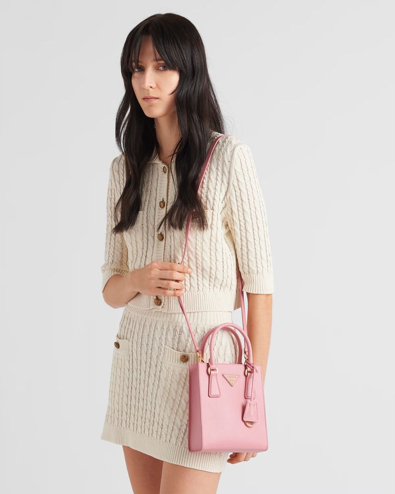 Handbag Prada Chic Saffiano Leather Dual Wear