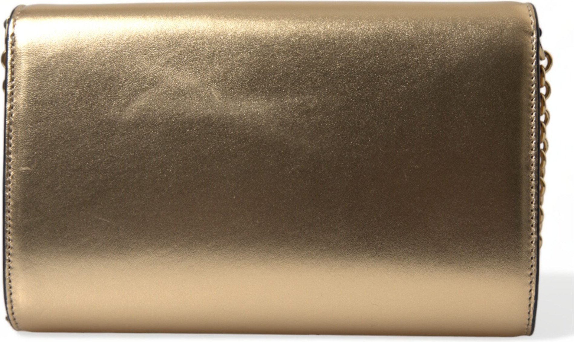 Crossbody Bag Dolce & Gabbana Elegant Metallic Gold Leather