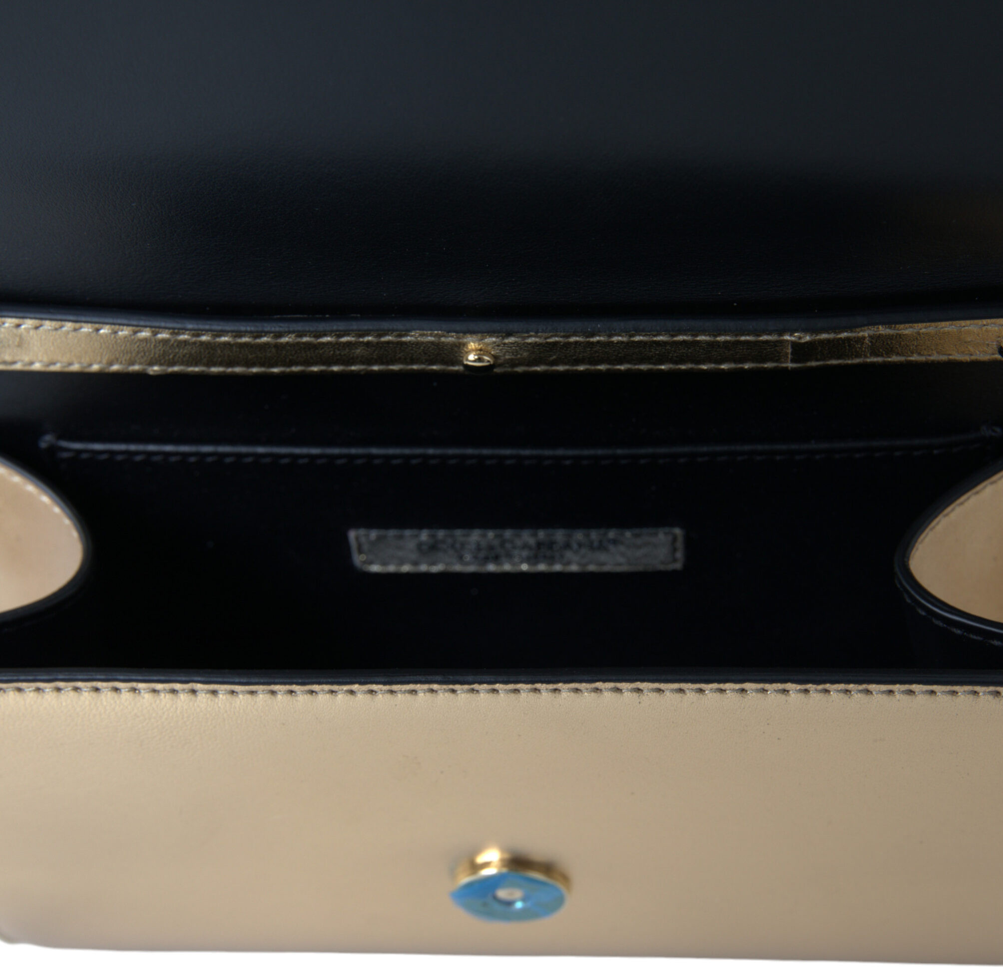 Crossbody Bag Dolce & Gabbana Elegant Metallic Gold Leather