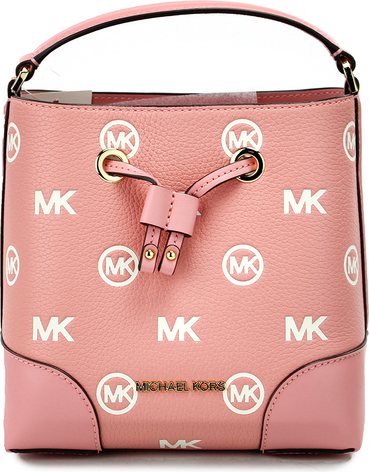 Сумка-мессенджер Michael Kors Mercer Small Primrose с тиснением и затяжкой