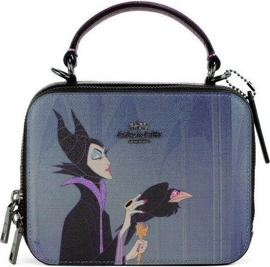 Crossbody Handbag Coach Disney Maleficent Motif Crossgrain Leather Box