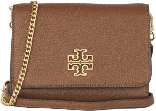 Сумка через плечо Tory Burch Britten из зернистой кожи с цепочкой