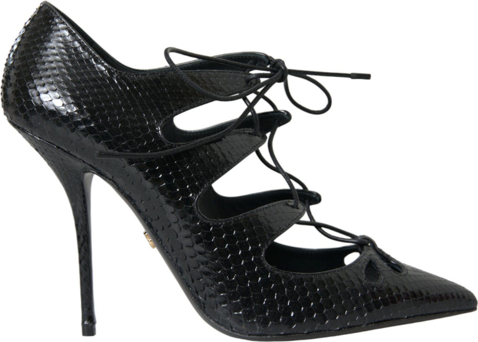 Dolce & Gabbana dan qora Python charmidan tikilgan Mary Jane pampalik tuflilari