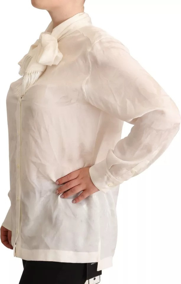 White Blouse Dolce & Gabbana Collared top shirt blouse