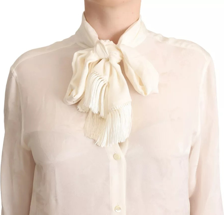 White Blouse Dolce & Gabbana Collared top shirt blouse
